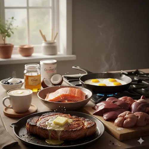 Grasas saludables y carne real