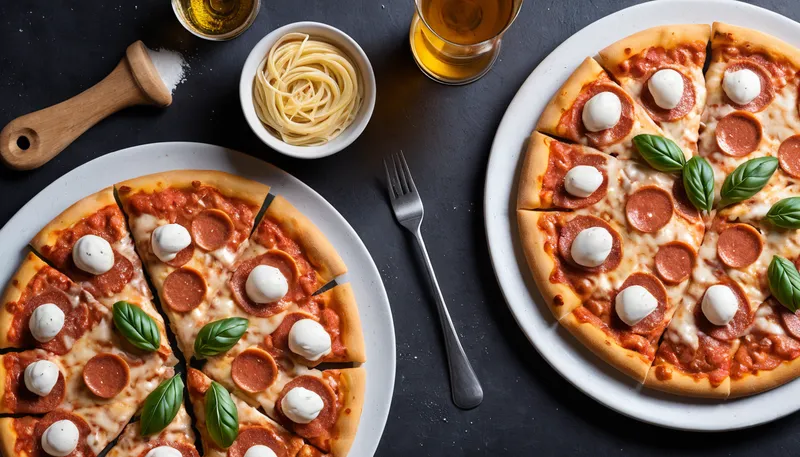 Alimentos altos en carbohidratos: pizza, pasta y cerveza